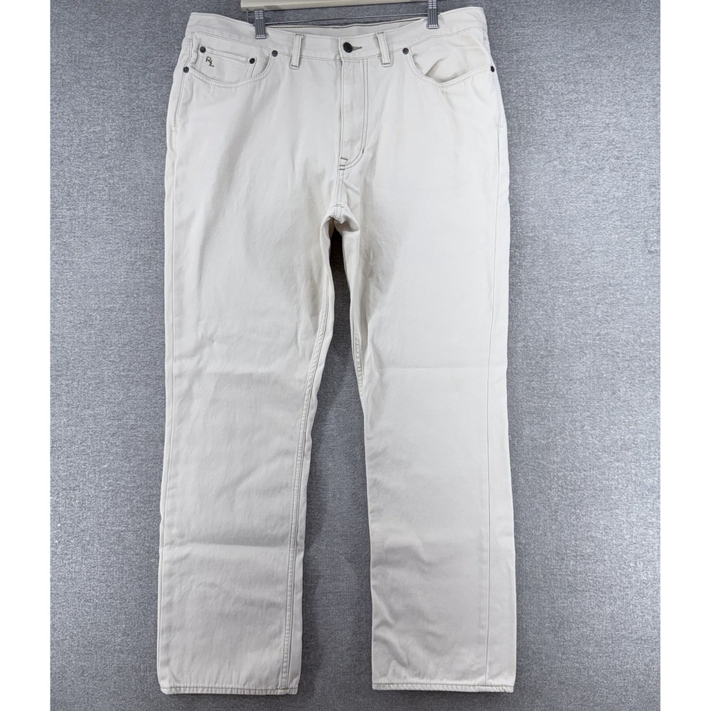 Polo Ralph Lauren Chino Pants Men Size 38x32 Ivory Casual Cotton